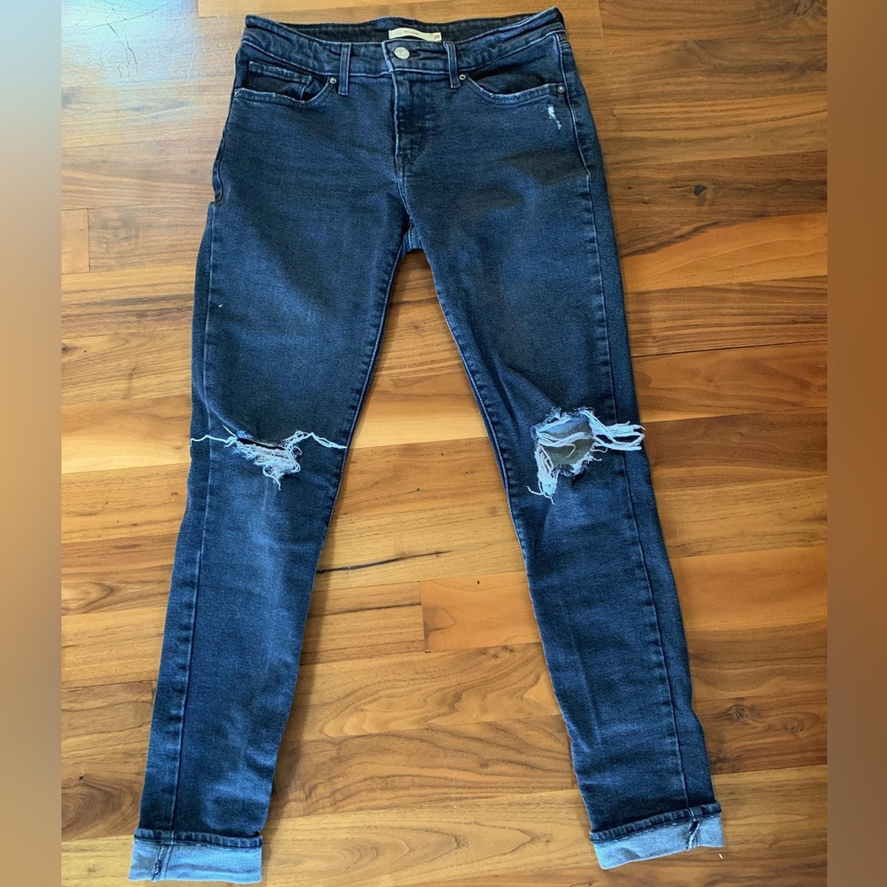 Levi’s faded black skinny jeans